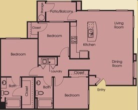 3 Beds • 2 Bath 2057 floor plan